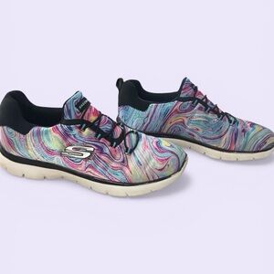 Skechers Women’s Multicolor Marble-Print Slip-On Sneakers